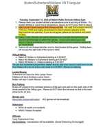 Guidelines for Tuesday September 15, 2020 Triangular at Mullen