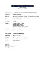 Tuesday September 22, 2020 Guidelines for JV VB Triangular at Hyannis