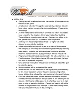 Guidelines for Monday September 14, 2020 for JH VB & FB at Maxwell