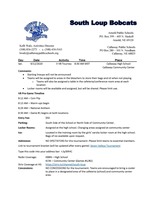 Prodedures for Saturday September 12, 2020 7 Valleys Volleyball Tournament at Callaway