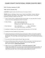 September 10, 2020 Cross Country Meet at Chase County