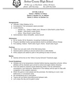 Guidelines for Thursday September 17, 2020 at Arthur VB Triangular