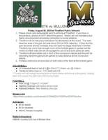 Guidelines for Friday August 28, 2020 at Sandhills/Thedford.